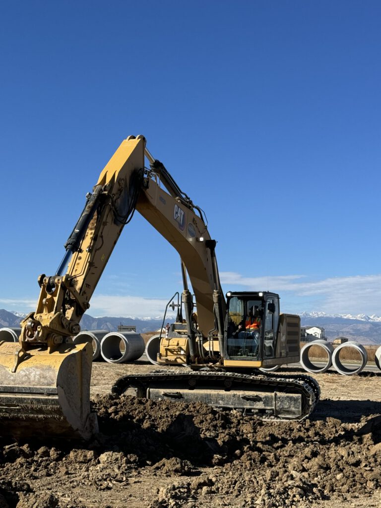 HEI Excavator at Westerly Job Site