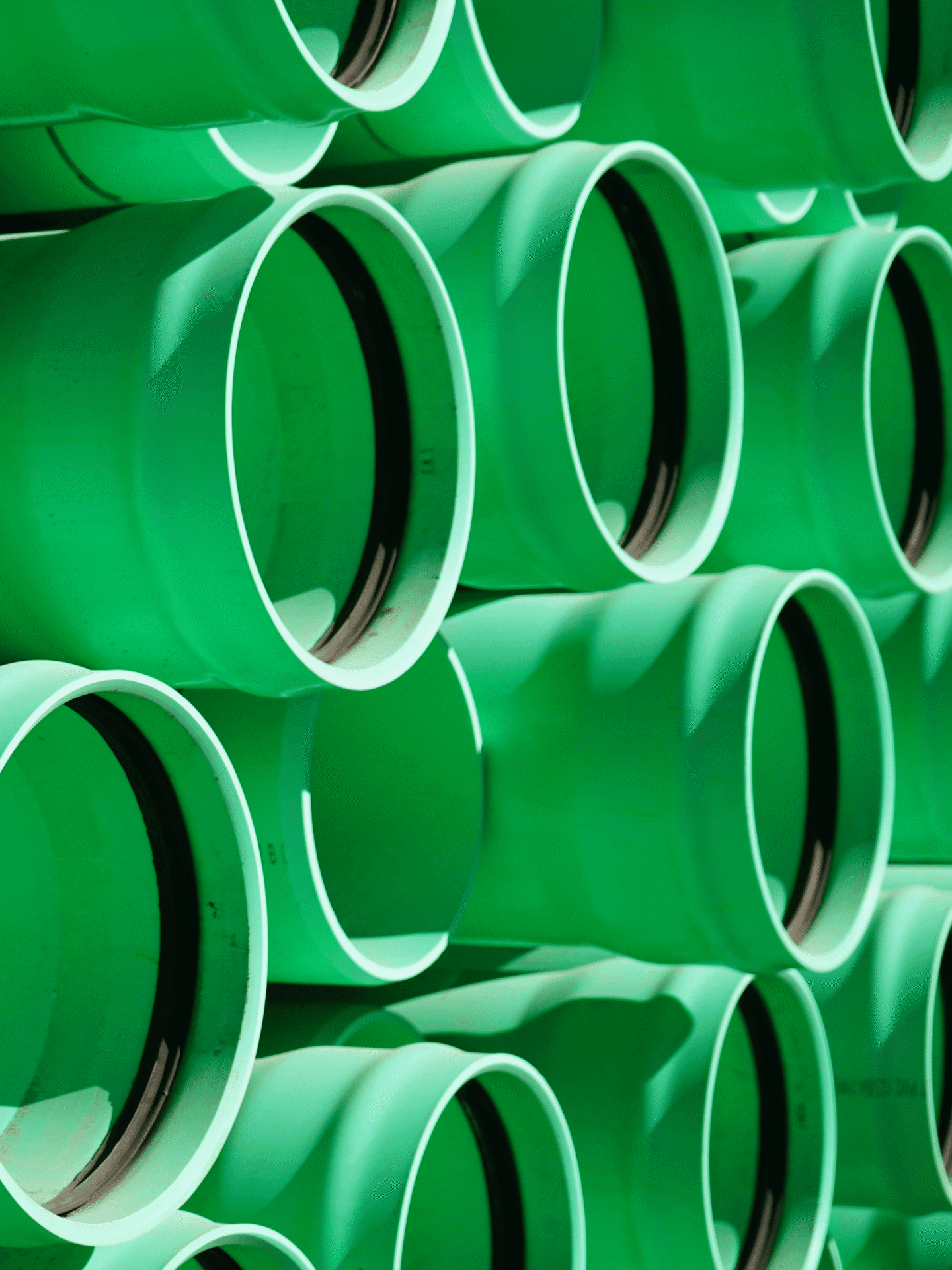 Stack of sewer lines