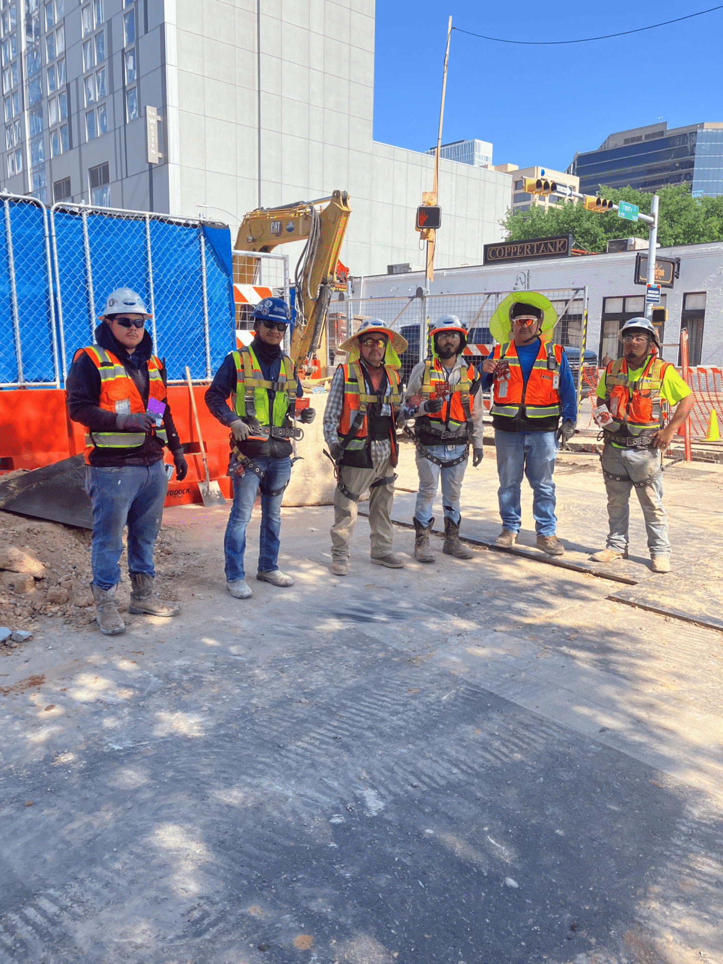 HEI Texas Crew on a job site in downtown Austin