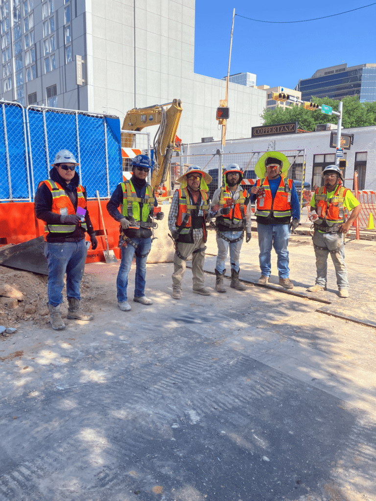 HEI Texas Crew on a job site in downtown Austin